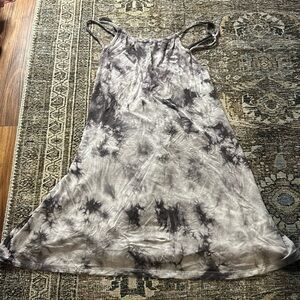 Purple and white tank top with detail in the back